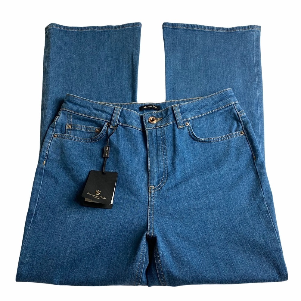Massimo Duti Crop Kick Out Flare High Rise Jean 4 - Picture 4 of 14